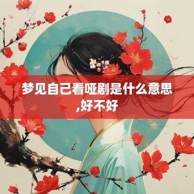 梦见自己看哑剧是什么意思,好不好