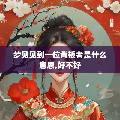 梦见见到一位背叛者是什么意思,好不好