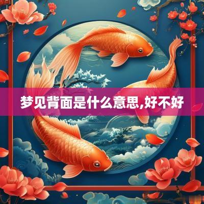梦见背面是什么意思,好不好