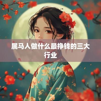 属马人做什么最挣钱的三大行业