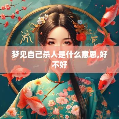 梦见自己杀人是什么意思,好不好