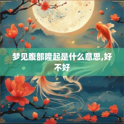 梦见腹部隆起是什么意思,好不好