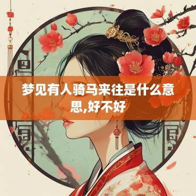 梦见有人骑马来往是什么意思,好不好