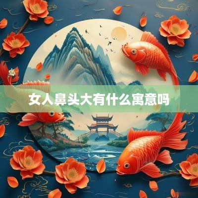 女人鼻头大有什么寓意吗