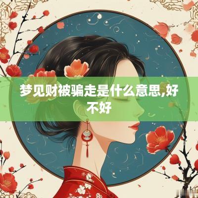 梦见财被骗走是什么意思,好不好