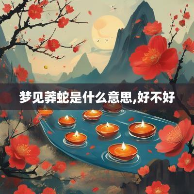 梦见莽蛇是什么意思,好不好