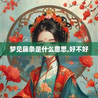 梦见藤条是什么意思,好不好