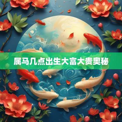 属马几点出生大富大贵奥秘