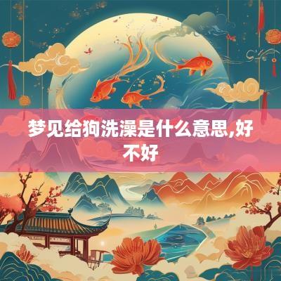 梦见给狗洗澡是什么意思,好不好