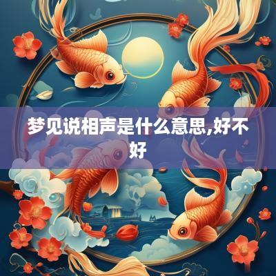 梦见说相声是什么意思,好不好