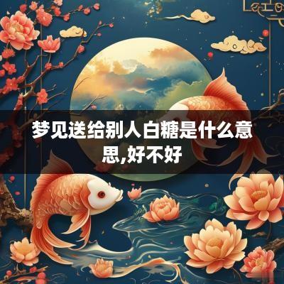 梦见送给别人白糖是什么意思,好不好