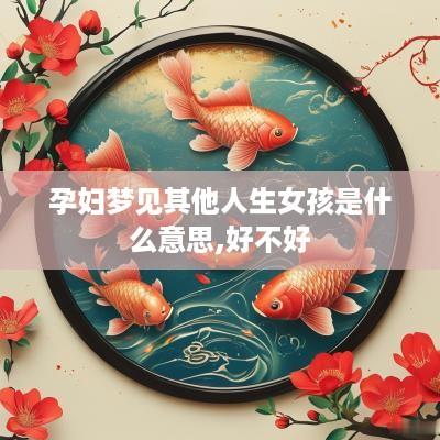 孕妇梦见其他人生女孩是什么意思,好不好