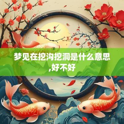 梦见在挖沟挖洞是什么意思,好不好