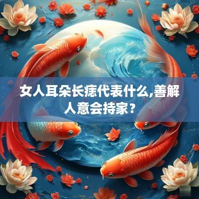 女人耳朵长痣代表什么,善解人意会持家？