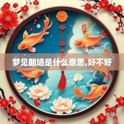 梦见翻墙是什么意思,好不好