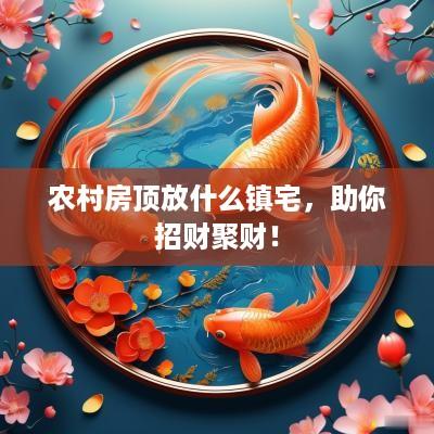 农村房顶放什么镇宅，助你招财聚财！
