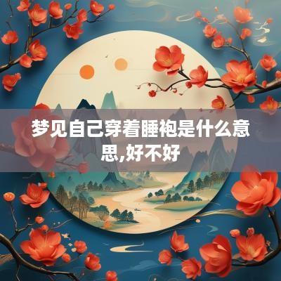 梦见自己穿着睡袍是什么意思,好不好