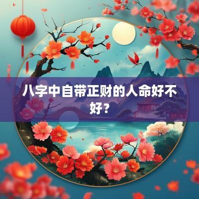 八字中自带正财的人命好不好？