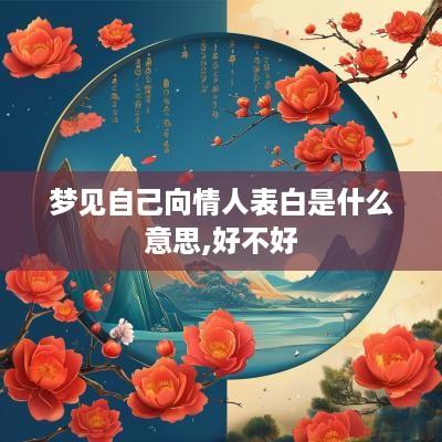 梦见自己向情人表白是什么意思,好不好