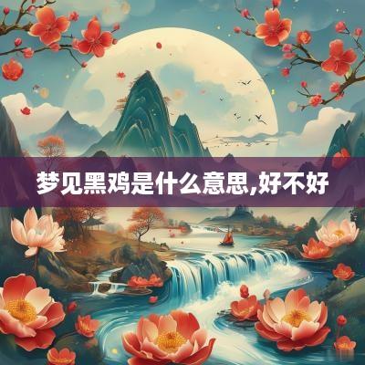 梦见黑鸡是什么意思,好不好