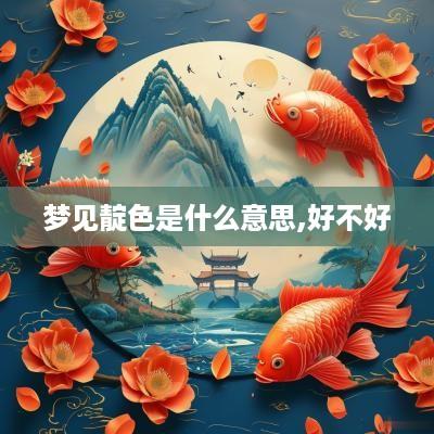 梦见靛色是什么意思,好不好