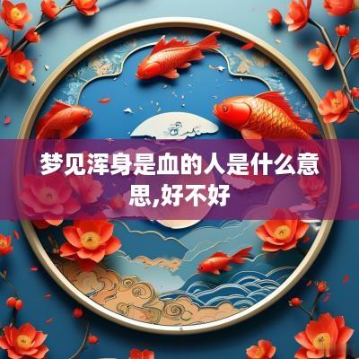 梦见浑身是血的人是什么意思,好不好