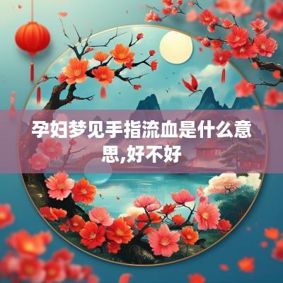 孕妇梦见手指流血是什么意思,好不好