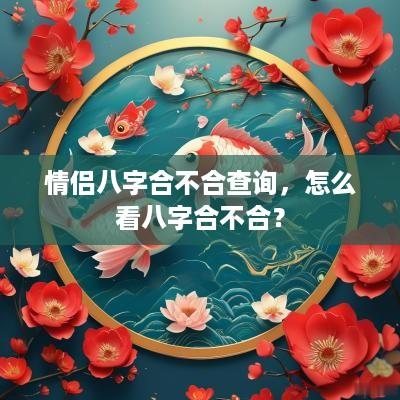 情侣八字合不合查询，怎么看八字合不合？