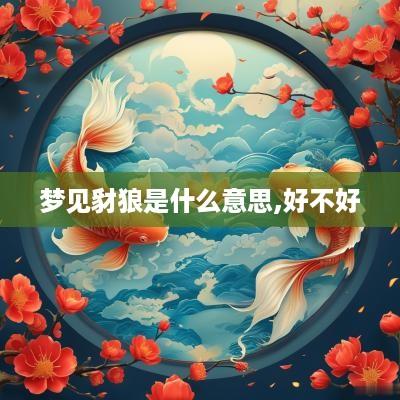 梦见豺狼是什么意思,好不好