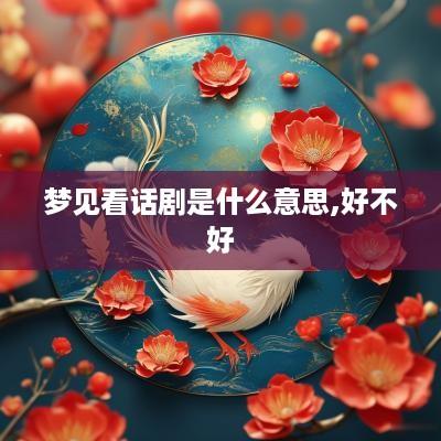梦见看话剧是什么意思,好不好