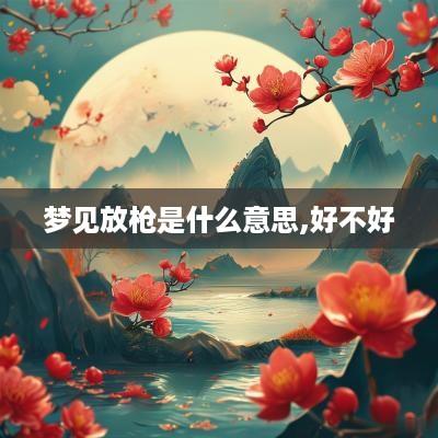 梦见放枪是什么意思,好不好