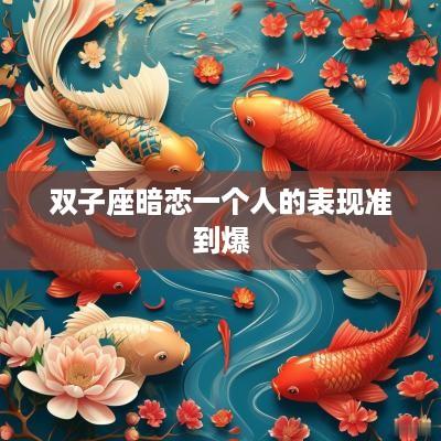 双子座暗恋一个人的表现准到爆
