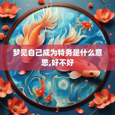 梦见自己成为特务是什么意思,好不好