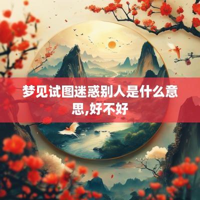 梦见试图迷惑别人是什么意思,好不好