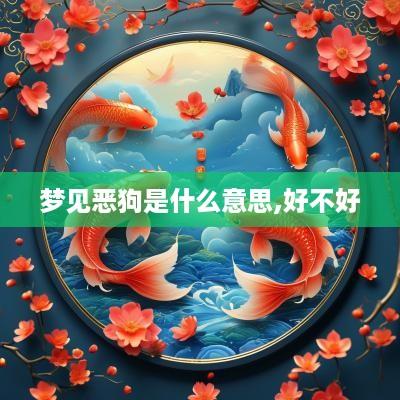 梦见恶狗是什么意思,好不好