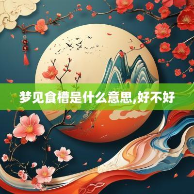 梦见食槽是什么意思,好不好