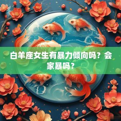 白羊座女生有暴力倾向吗？会家暴吗？