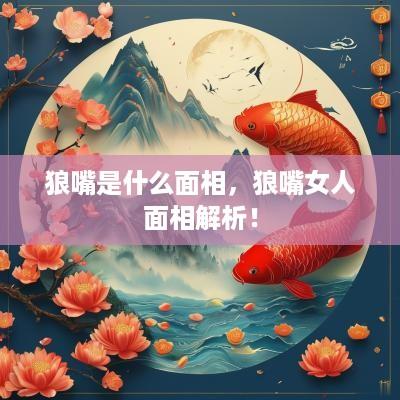 狼嘴是什么面相，狼嘴女人面相解析！