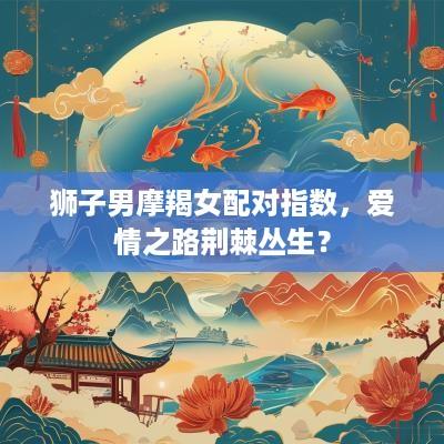 狮子男摩羯女配对指数，爱情之路荆棘丛生？