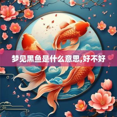 梦见黑鱼是什么意思,好不好