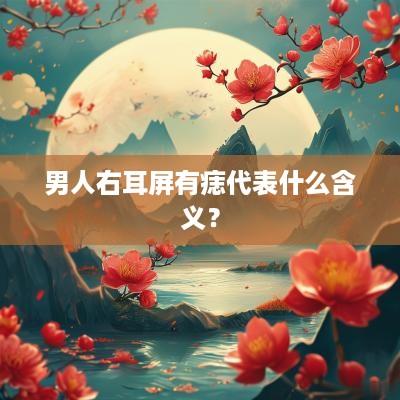 男人右耳屏有痣代表什么含义？