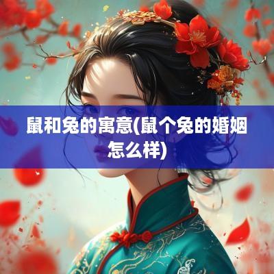 鼠和兔的寓意(鼠个兔的婚姻怎么样)