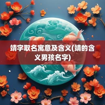 靖字取名寓意及含义(靖的含义男孩名字)