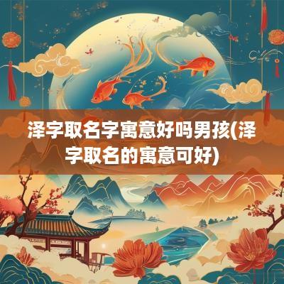 泽字取名字寓意好吗男孩(泽字取名的寓意可好)