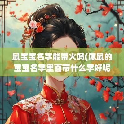 鼠宝宝名字能带火吗(属鼠的宝宝名字里面带什么字好呢)