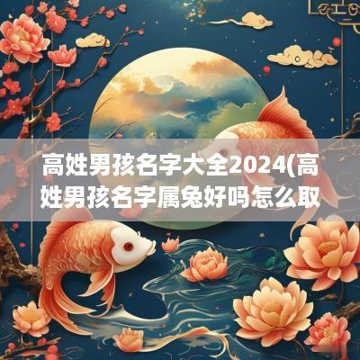 高姓男孩名字大全2025(高姓男孩名字属兔好吗怎么取)