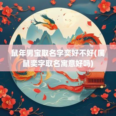 蛇年男宝取名字奕好不好(属鼠奕字取名寓意好吗)