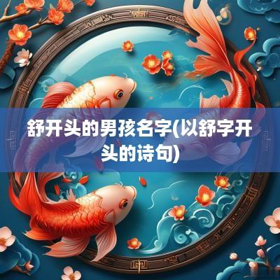 舒开头的男孩名字(以舒字开头的诗句)