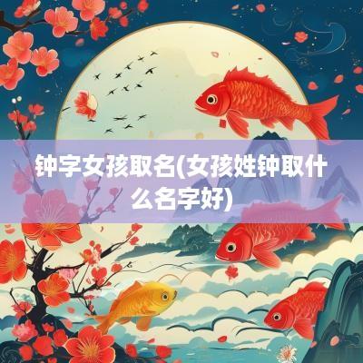 钟字女孩取名(女孩姓钟取什么名字好)
