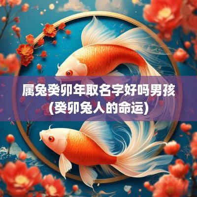属兔癸卯年取名字好吗男孩(癸卯兔人的命运)